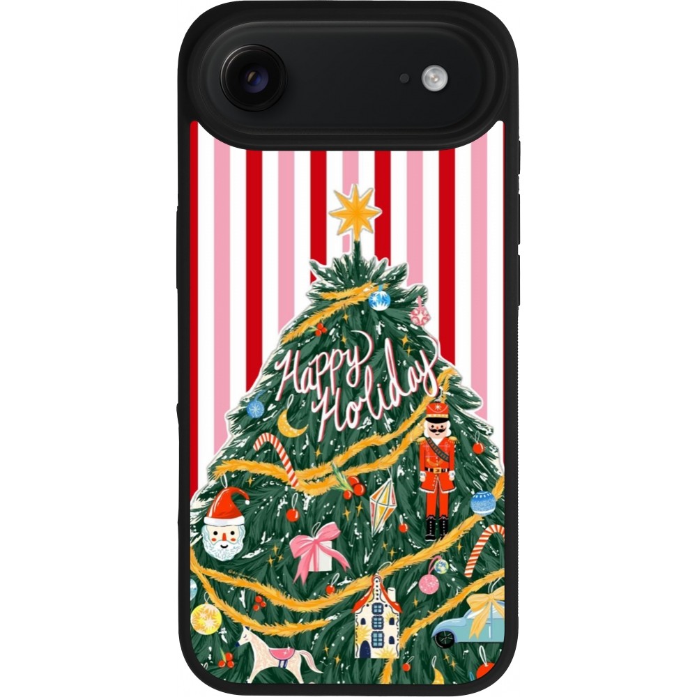 iPhone Air Case Hülle - Silikon schwarz Christmas 25 Happy Holiday