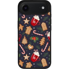 iPhone Air Case Hülle - Silikon schwarz Christmas 25 Pattern Gingerbread House