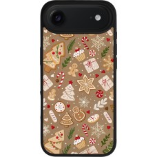 iPhone Air Case Hülle - Silikon schwarz Christmas 25 Pattern Ginger Cookie