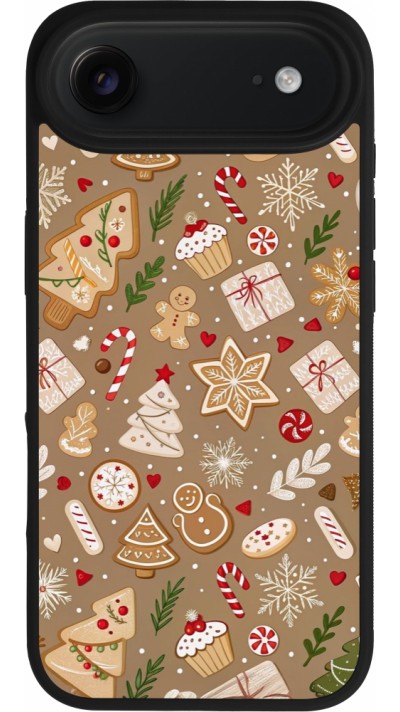 iPhone Air Case Hülle - Silikon schwarz Christmas 25 Pattern Ginger Cookie