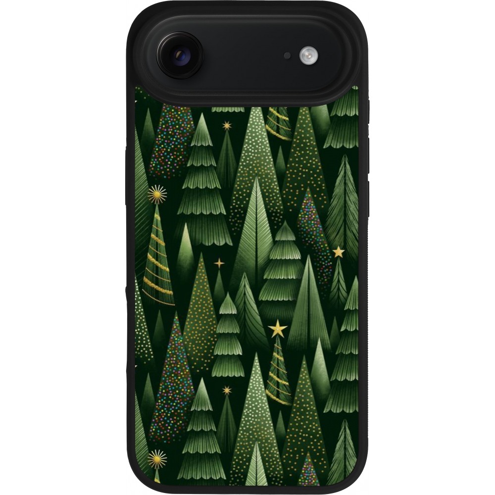 iPhone Air Case Hülle - Silikon schwarz Christmas 25 Pattern Xmas Tree