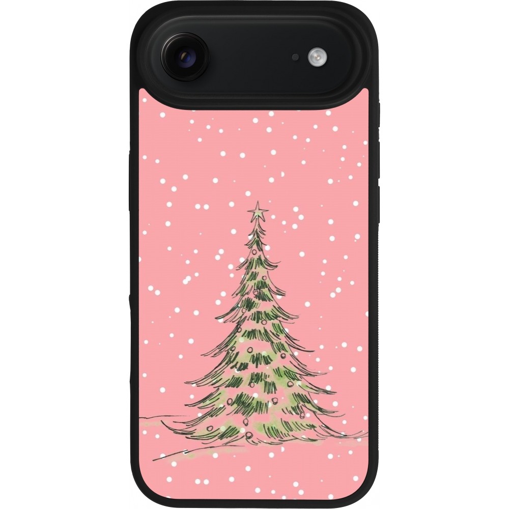 iPhone Air Case Hülle - Silikon schwarz Christmas 25 Pink Tree