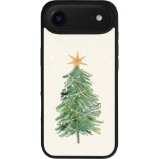 iPhone Air Case Hülle - Silikon schwarz Christmas 25 Sketch Tree