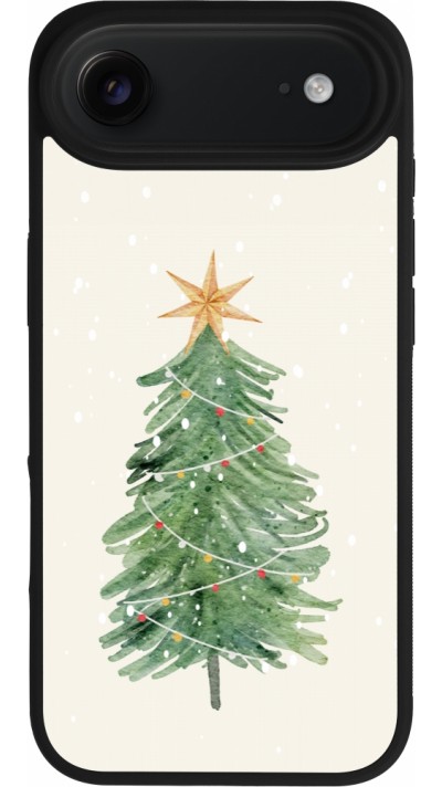 iPhone Air Case Hülle - Silikon schwarz Christmas 25 Sketch Tree