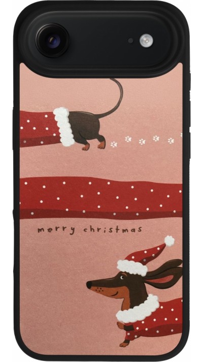 iPhone Air Case Hülle - Silikon schwarz Christmas 25 Teckel Merry Xmas