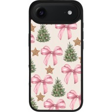 iPhone Air Case Hülle - Silikon schwarz Christmas 25 Vintage Ribbons