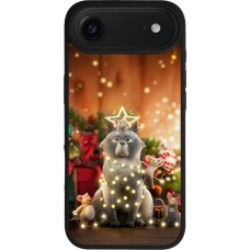iPhone Air Case Hülle - Silikon schwarz Christmas 25 Xmas Cat