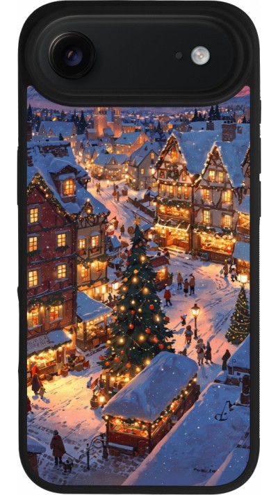 iPhone Air Case Hülle - Silikon schwarz Christmas 25 Xmas Village