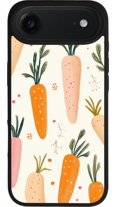 iPhone Air Case Hülle - Silikon schwarz Easter 2026 Illustration carrots