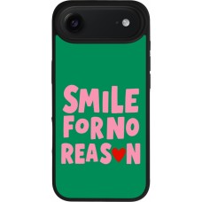 iPhone Air Case Hülle - Silikon schwarz Smile for no reason 2026