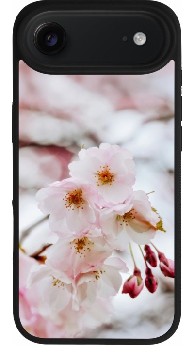 Coque iPhone Air - Silicone rigide noir Cherry tree Spring 2026