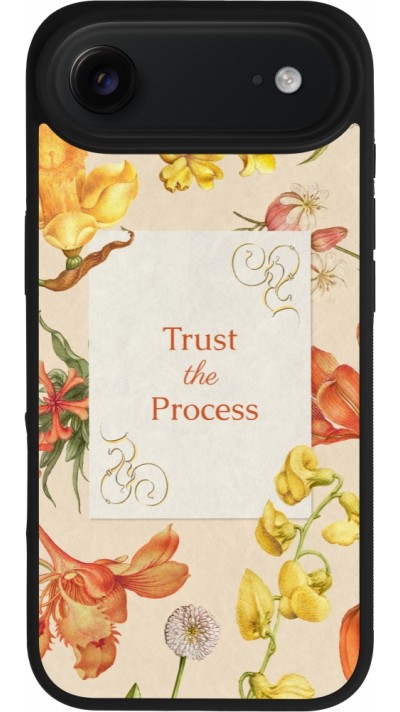 Coque iPhone Air - Silicone rigide noir Trust the process Spring 2026