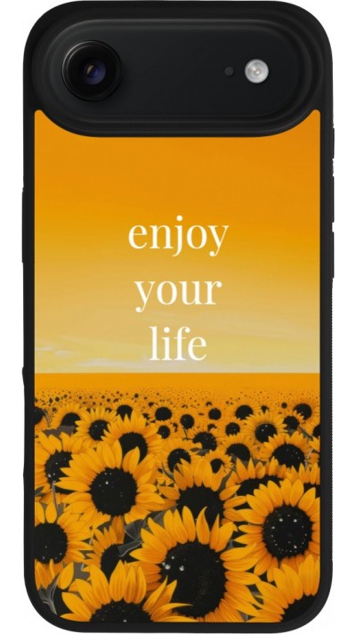 iPhone Air Case Hülle - Silikon schwarz Summer 2026 Enjoy your life