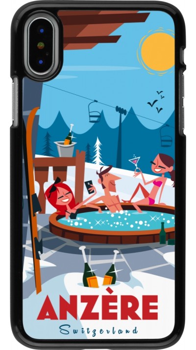 iPhone X / Xs Case Hülle - Anzère Mountain Jacuzzi