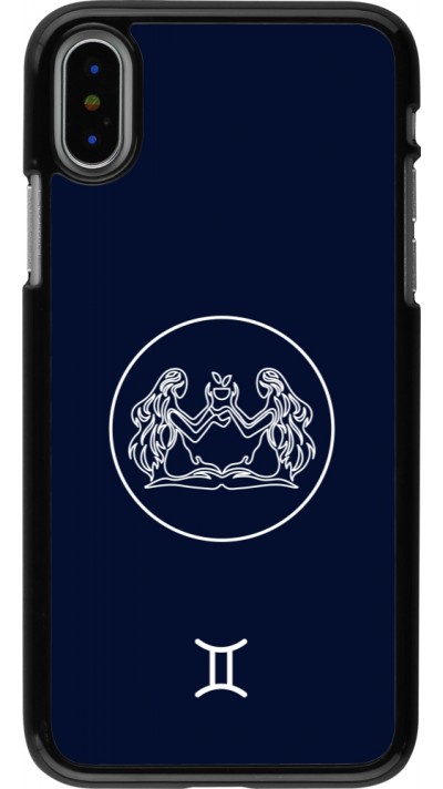 iPhone X / Xs Case Hülle - Astrologie Zwillinge