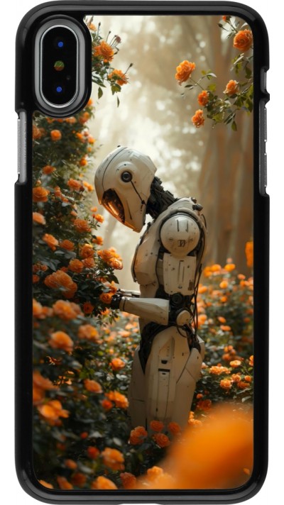 Coque iPhone X / Xs - Astronaut flowers 2025