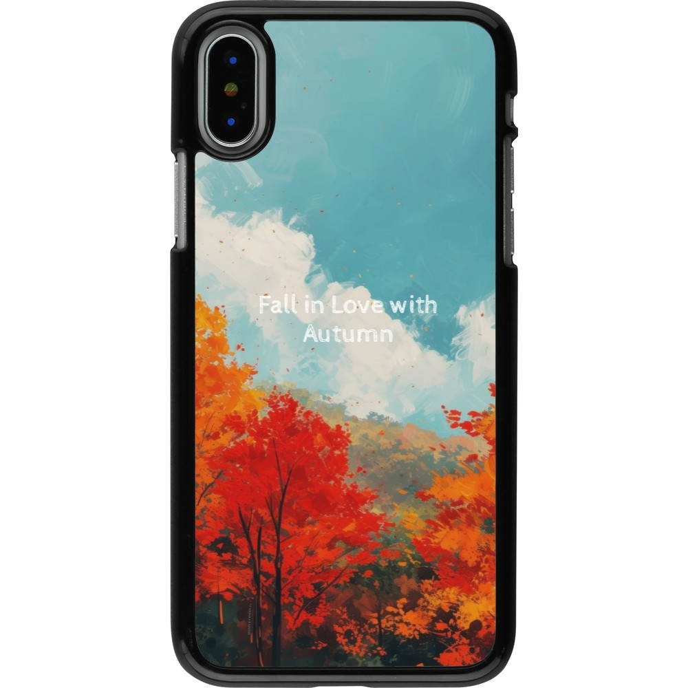 iPhone X / Xs Case Hülle - Autumn 25 Fall in love