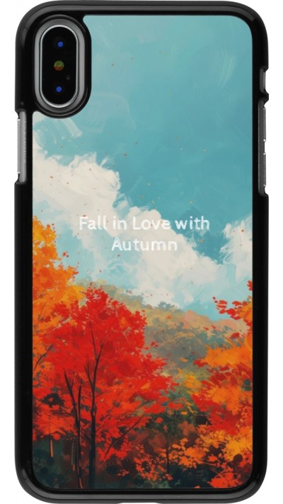 iPhone X / Xs Case Hülle - Autumn 25 Fall in love