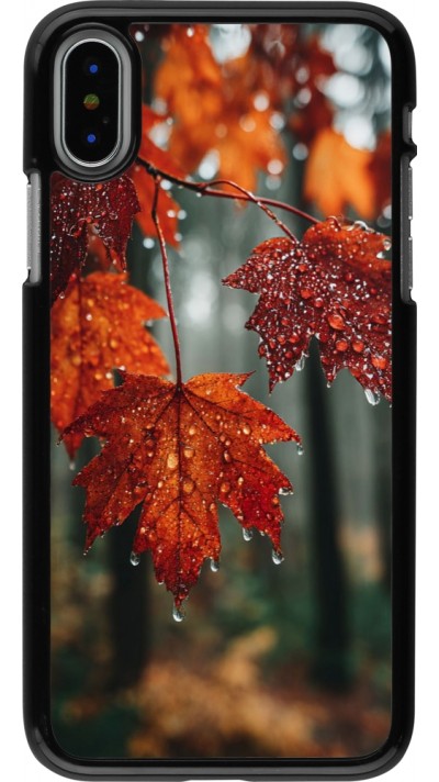 iPhone X / Xs Case Hülle - Autumn 25 Rain