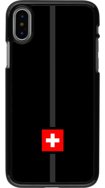 iPhone X / Xs Case Hülle - Kanton CH schwarz