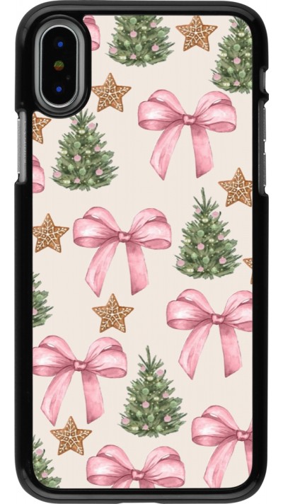 iPhone X / Xs Case Hülle - Christmas 25 Vintage Ribbons