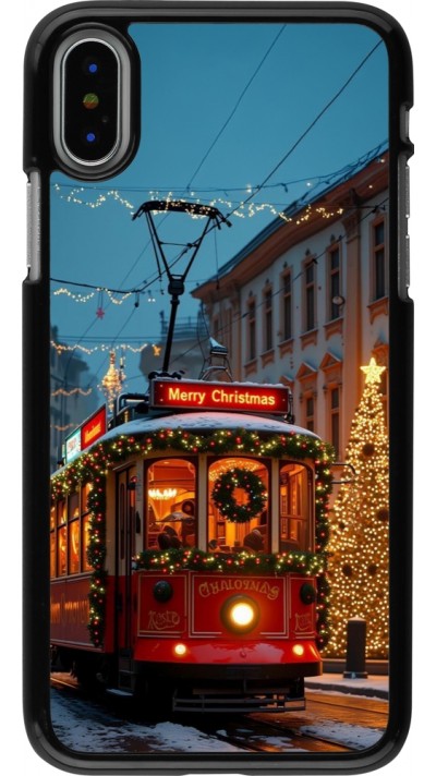 iPhone X / Xs Case Hülle - Christmas 25 Xmas Train