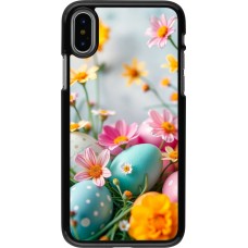 iPhone X / Xs Case Hülle - Easter 2026 Eggs with flowers