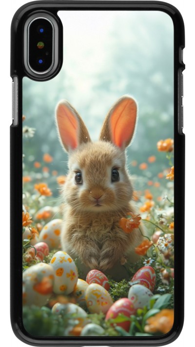 iPhone X / Xs Case Hülle - Easter 2026 Rabbit in the garden