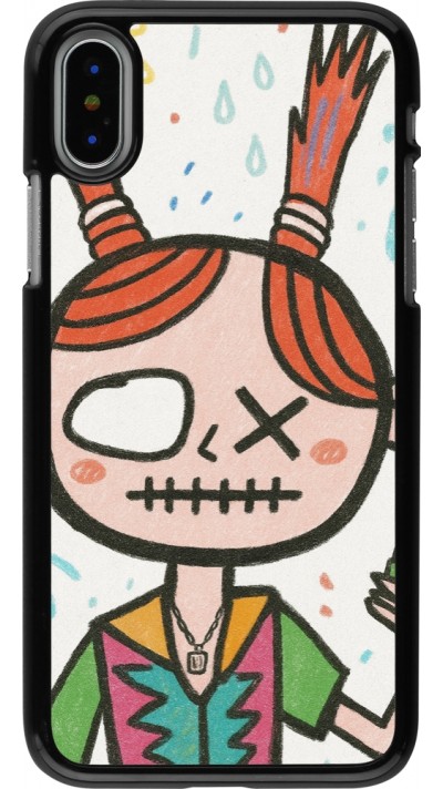Coque iPhone X / Xs - Little Girl Sketch