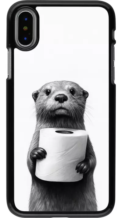 iPhone X / Xs Case Hülle - Otter Toilettenpapier