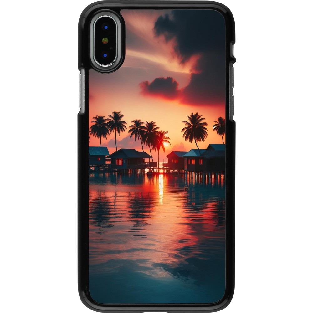 iPhone X / Xs Case Hülle - Paradies Malediven