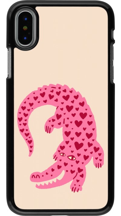 iPhone X / Xs Case Hülle - Pink crocodile 2026