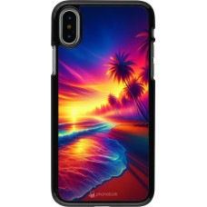 iPhone X / Xs Case Hülle - Strand Sonnenuntergang auffällig