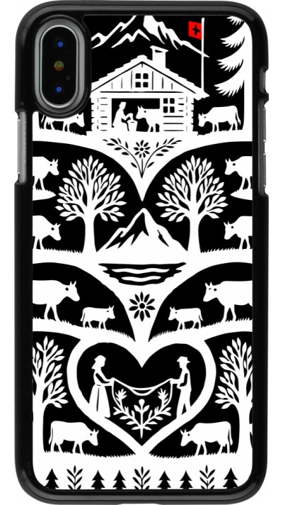 iPhone X / Xs Case Hülle - Poya Schweiz 2 schwarz