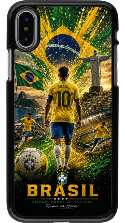 iPhone X / Xs Case Hülle - Fussball Brasilien splash 2026