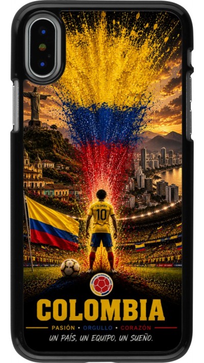 iPhone X / Xs Case Hülle - Fussball Kolumbien splash 2026