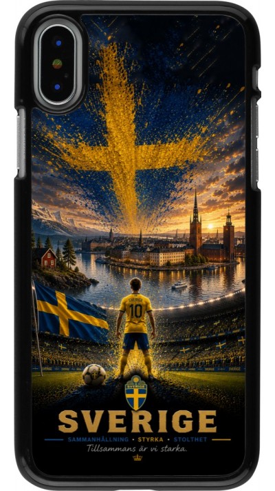 iPhone X / Xs Case Hülle - Fussball Schweden splash 2026