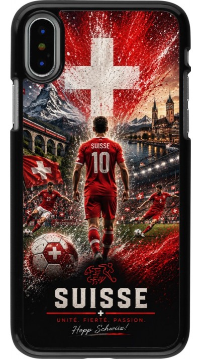 iPhone X / Xs Case Hülle - Fussball Suisse splash 2026