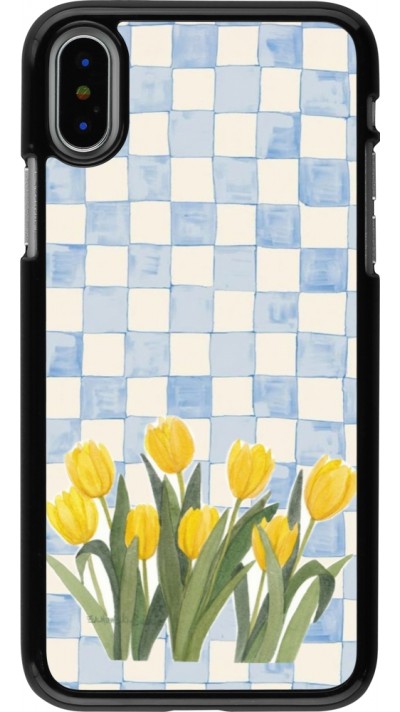 iPhone X / Xs Case Hülle - Blue vichy tulips 2026