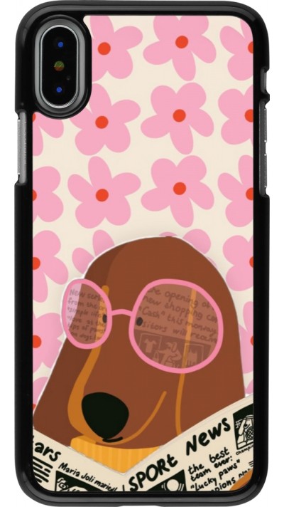 iPhone X / Xs Case Hülle - Dog with newspaper 2026