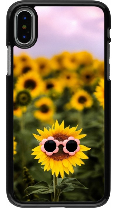 iPhone X / Xs Case Hülle - Sunflower with glasses 2026