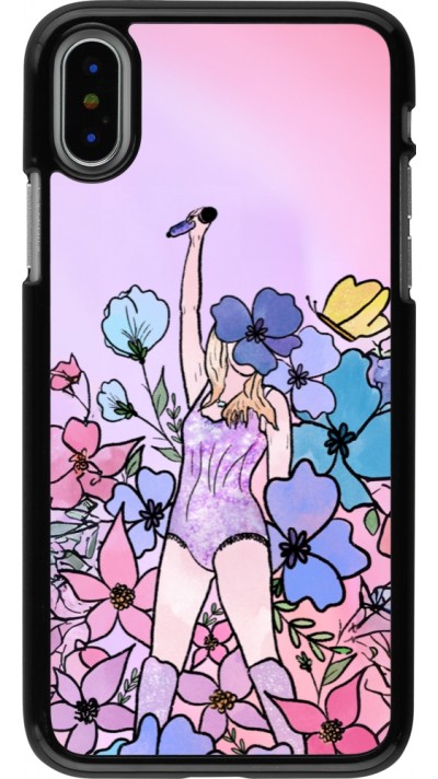 iPhone X / Xs Case Hülle - Taylor Swift Sketch - Pink
