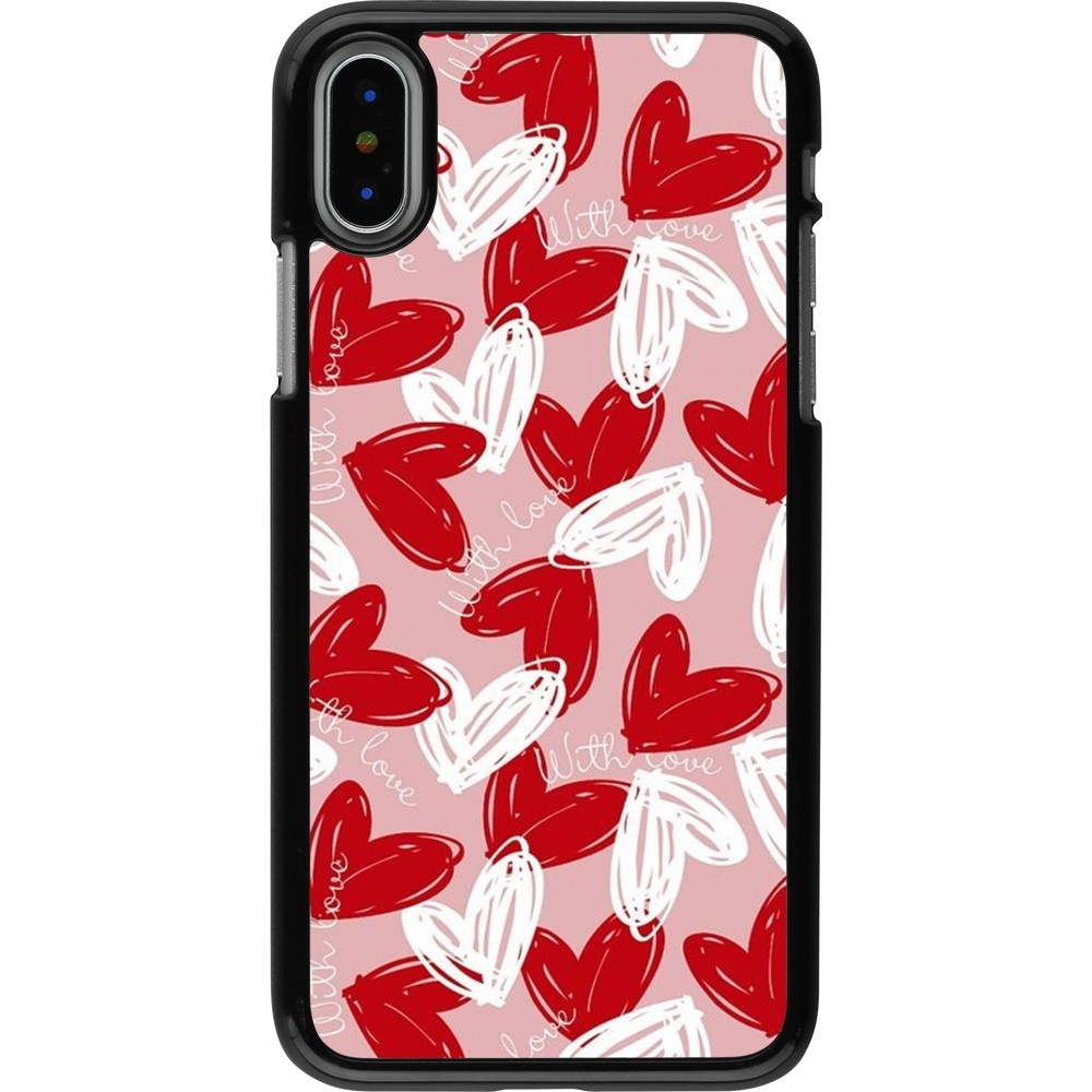 iPhone X / Xs Case Hülle - Valentine 2024 with love heart