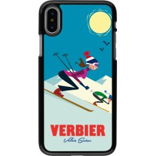 iPhone X / Xs Case Hülle - Verbier Ski Downhill