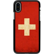 Hülle iPhone X / Xs - Vintage Flag SWISS