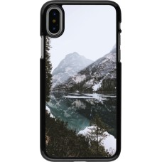iPhone X / Xs Case Hülle - Winter 22 snowy mountain and lake