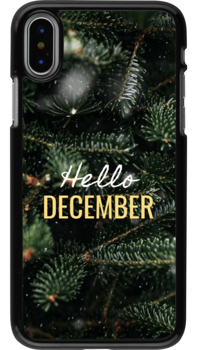 iPhone X / Xs Case Hülle - Winter 25 Winter hello december