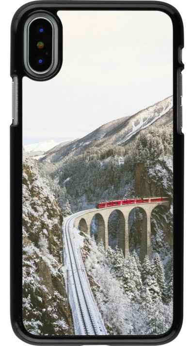 iPhone X / Xs Case Hülle - Winter 25 Winter polar express