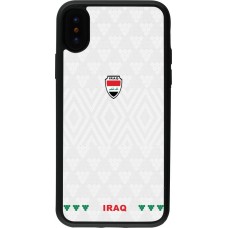 iPhone X / Xs Case Hülle - Silikon schwarz Irak 2026 personalisierbares Fussballtrikot