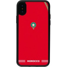 iPhone X / Xs Case Hülle - Silikon schwarz Marokko 2026 personalisierbares Fussballtrikot